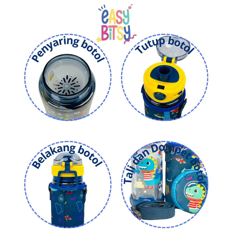 Easy Bitsy Botol Minum 500 ml dan Tas Botol Minum Tidak ada merek