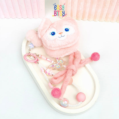Easy Bitsy Keychain Gantungan Phone Strap Manik Manik Boneka Bulu Pitaa Tidak ada merek