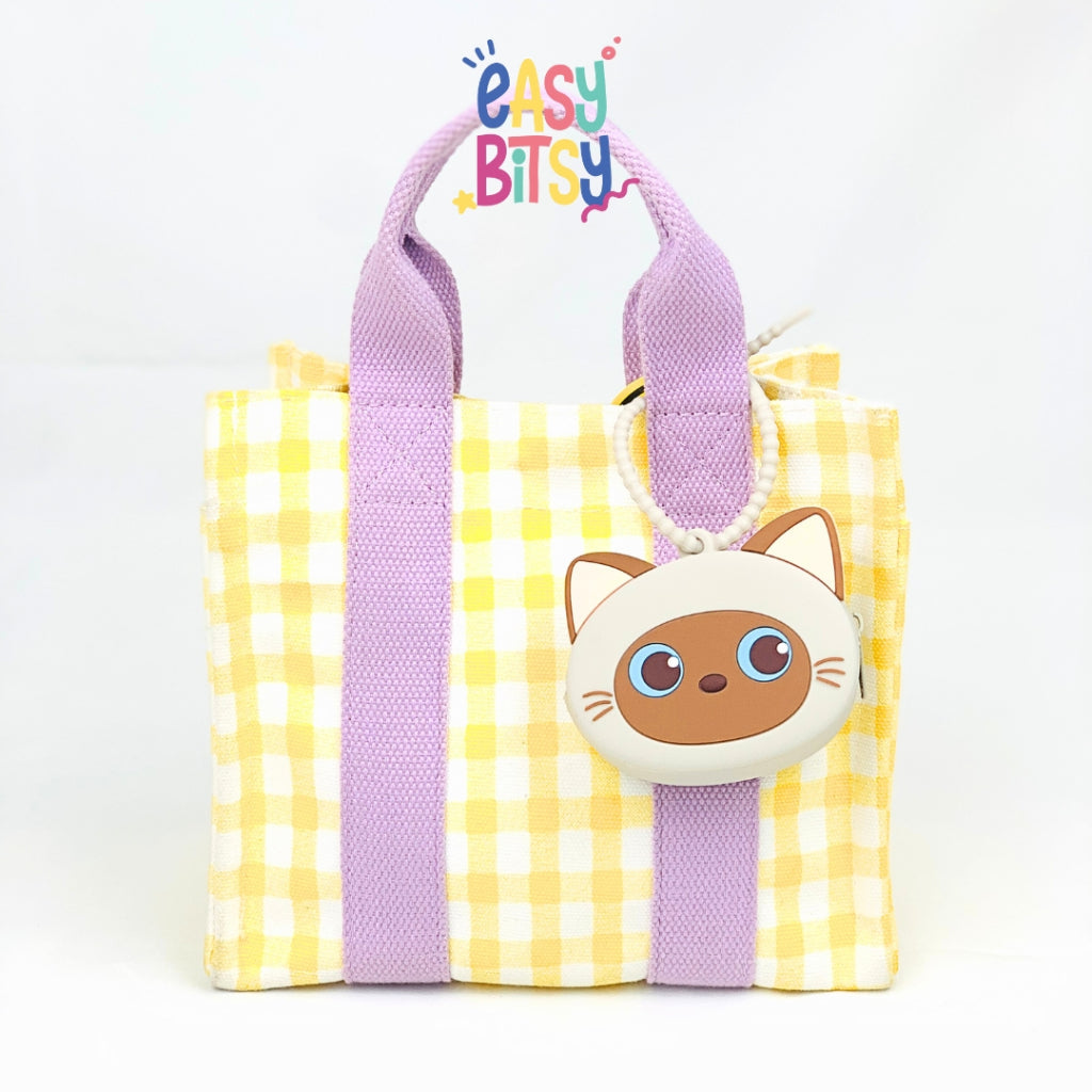 Easy Bitsy Keychain Gantungan Dan Tas Dompet Silikon - Cat & Vegetables Series Tidak ada merek