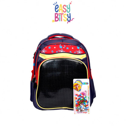 Easybitsy Tas Ransel Backpack Sekolah Anak Laki-Laki Perempuan SD Pixel Bits – Lego Tidak ada merek