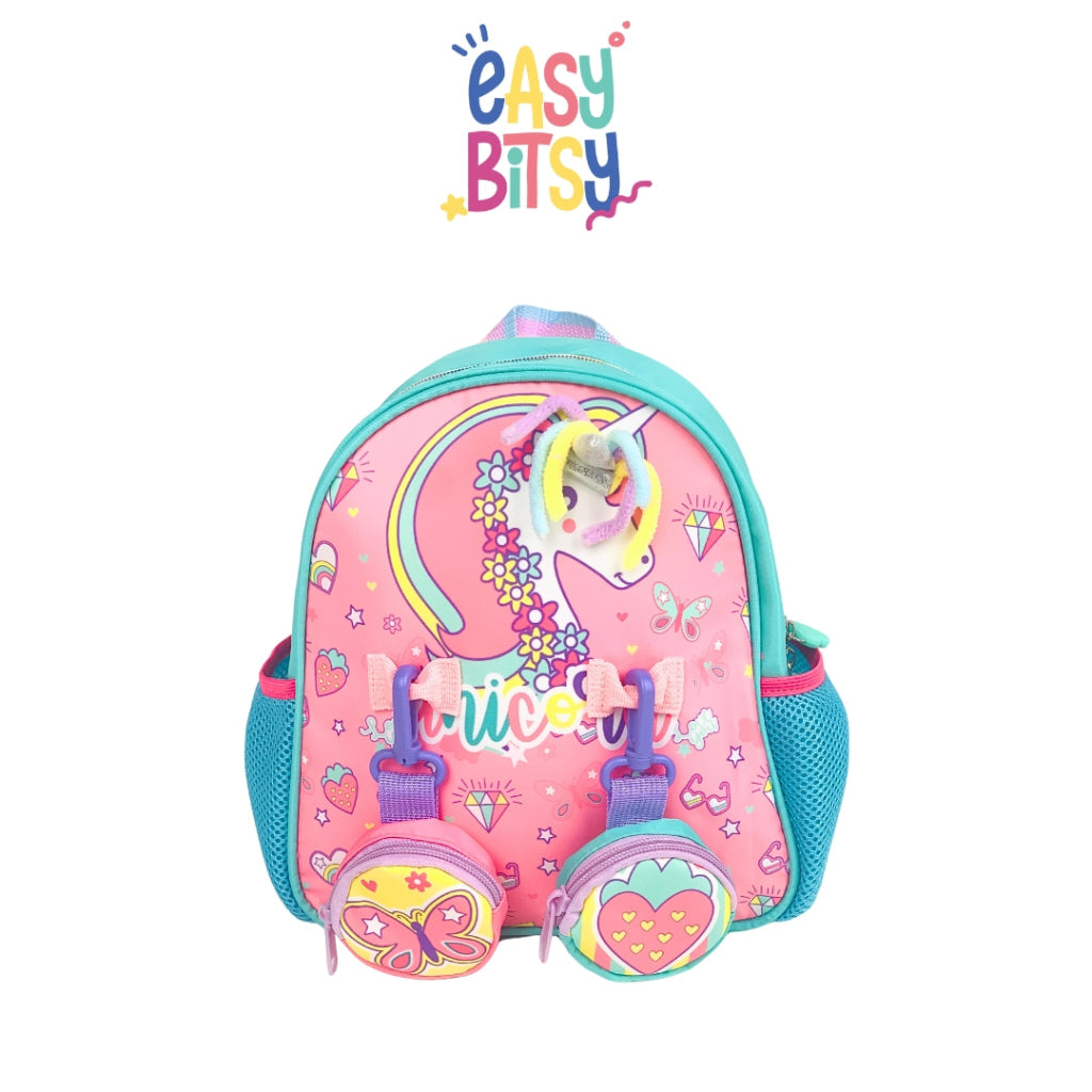 Easybitsy Tas Ransel Backpack Sekolah Anak Perempuan PAUD-TK Mermaid, Cat, Unicorn - Ariel Tidak ada merek