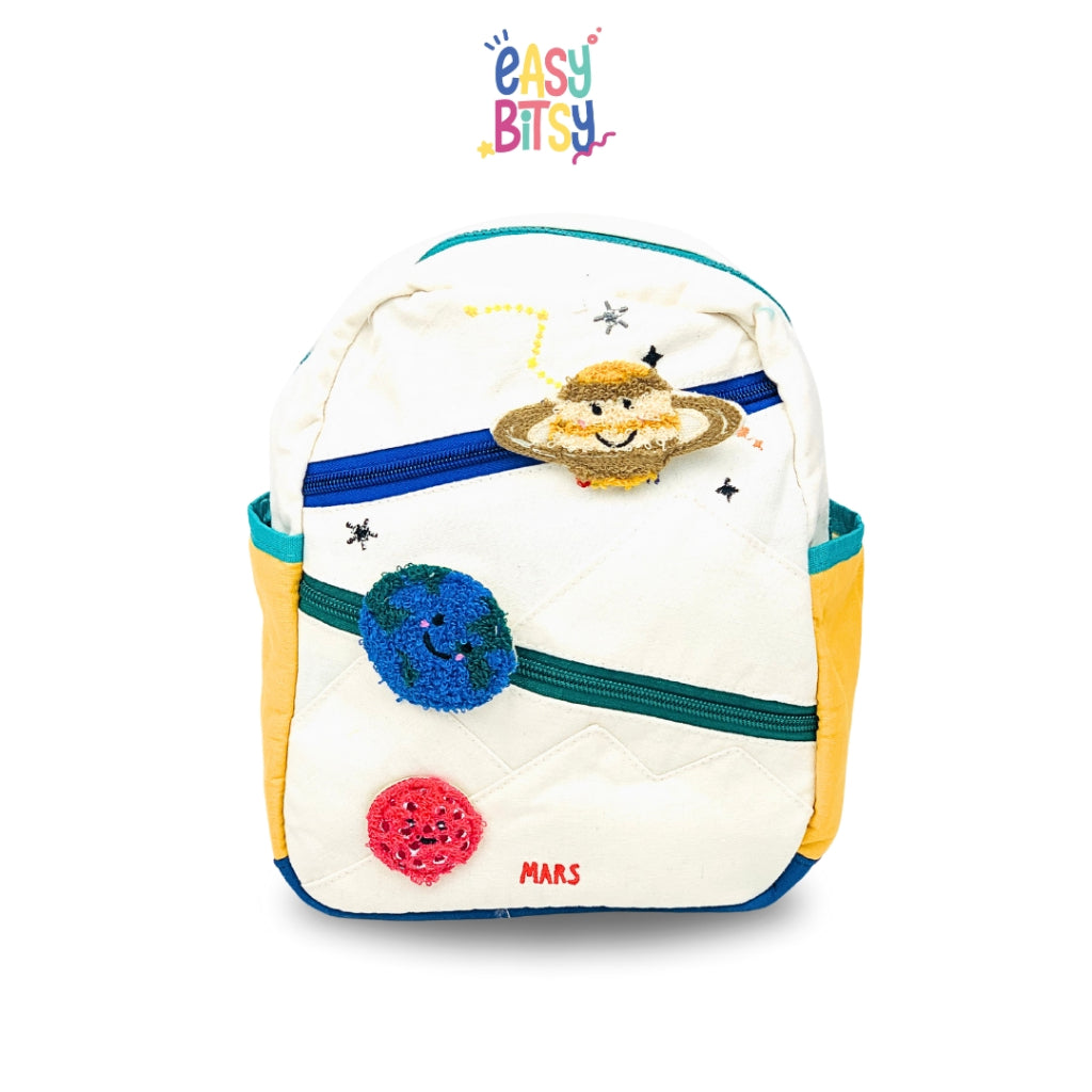 Easy Bitsy Tas Ransel Backpack Perempuan Laki-Laki PAUD-TK Premium Planet - ZR Tidak ada merek