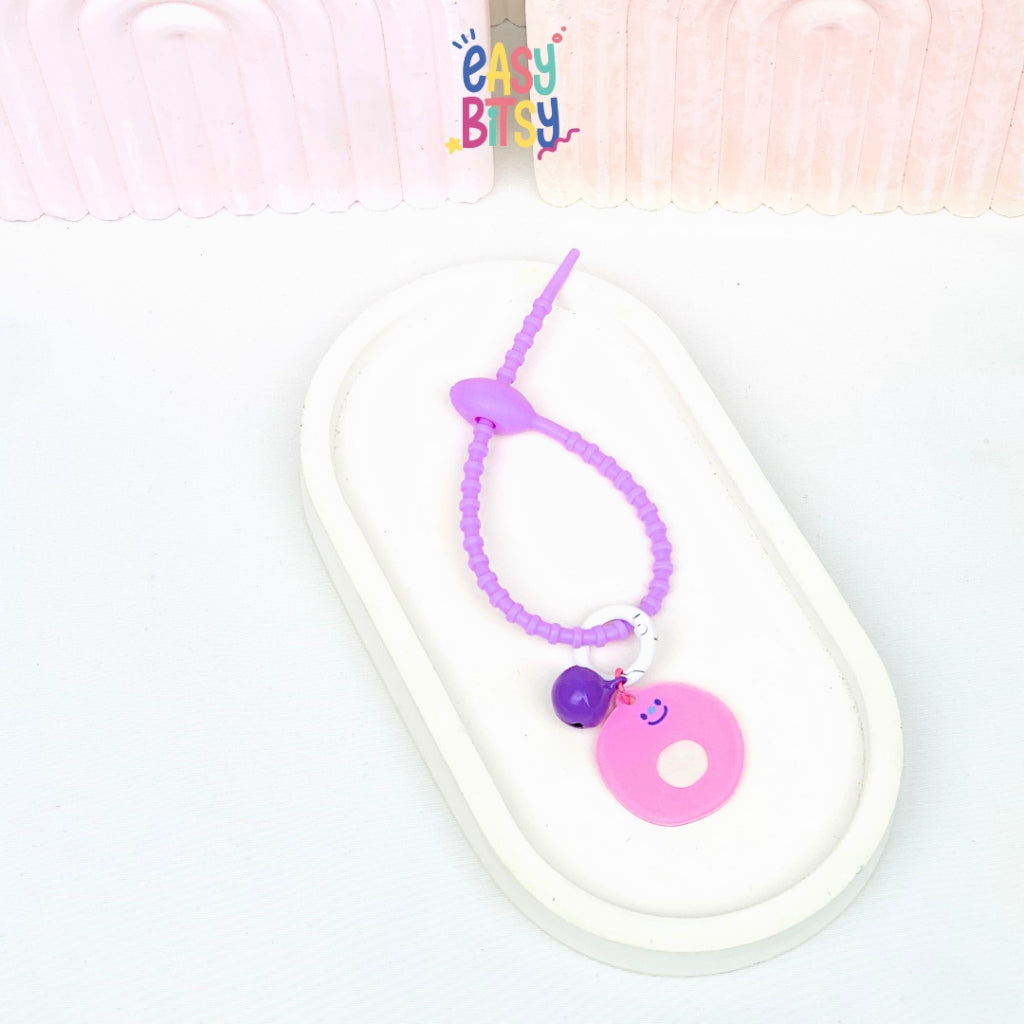 Easy Bitsy Keychain Gantungan Alphabet Akrilik Smile Polos Tidak ada merek
