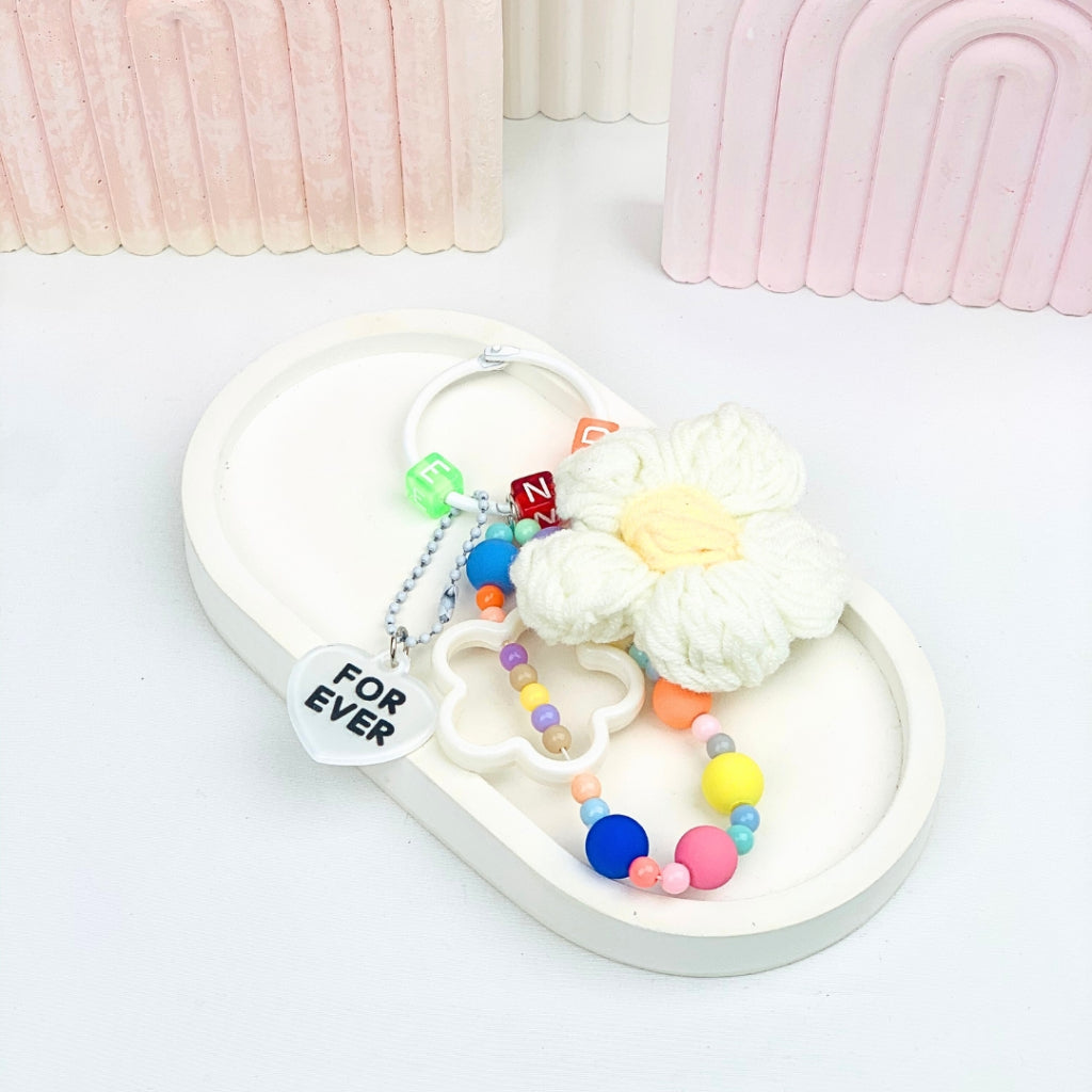 Easy Bitsy Keychain Gantungan Aksesoris Bunga Rajut, Rabbit, Dog - Mou Tidak ada merek