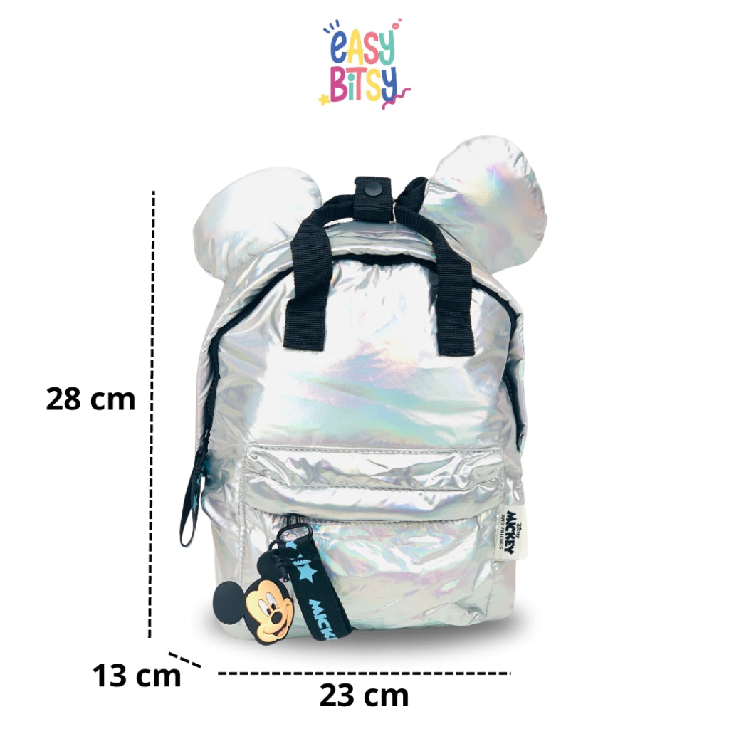 Easy bitsy Tas Ransel Backpack Perempuan Anak Premium Mickey Silver -ZR Tidak ada merek