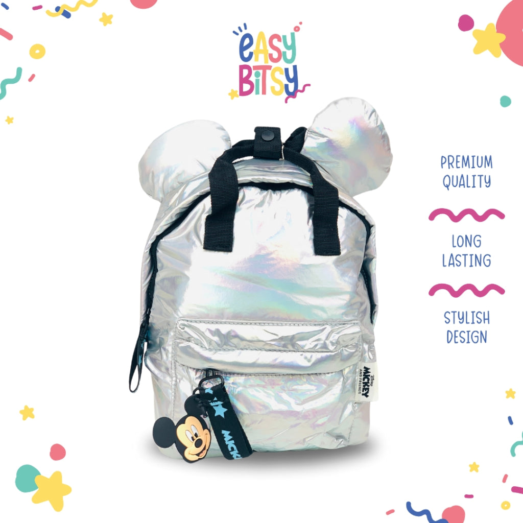 Easy bitsy Tas Ransel Backpack Perempuan Anak Premium Mickey Silver -ZR Tidak ada merek