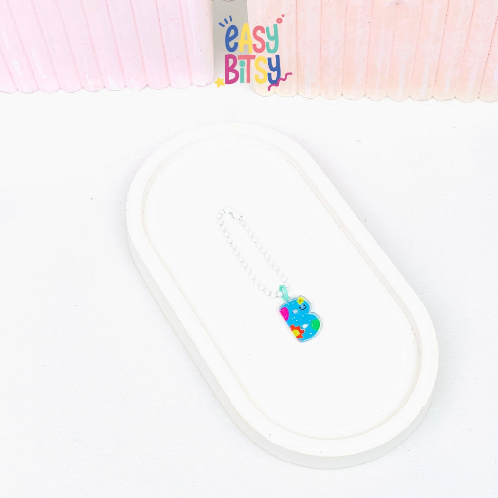 Easy Bitsy Keychain Gantungan Alphabet Mini - mrica Tidak ada merek