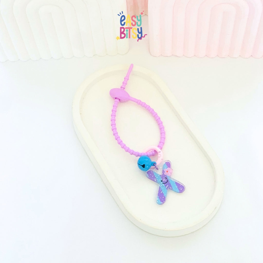 Easy Bitsy Keychain Gantungan Alphabet Akrilik Tidak ada merek