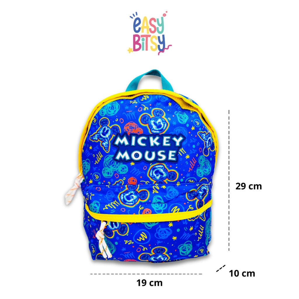 Easy Bitsy Tas Ransel Backpack Perempuan PAUD TK SD Premium Mickiy Mouse Blue - ZR Tidak ada merek
