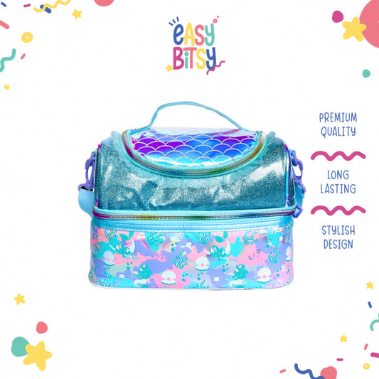 Easybitsy Tas Bekal Lunch Bag Box Tempat Makan Anak Perempuan TK - SD Mermaid, Unicorn - Petter Tidak ada merek