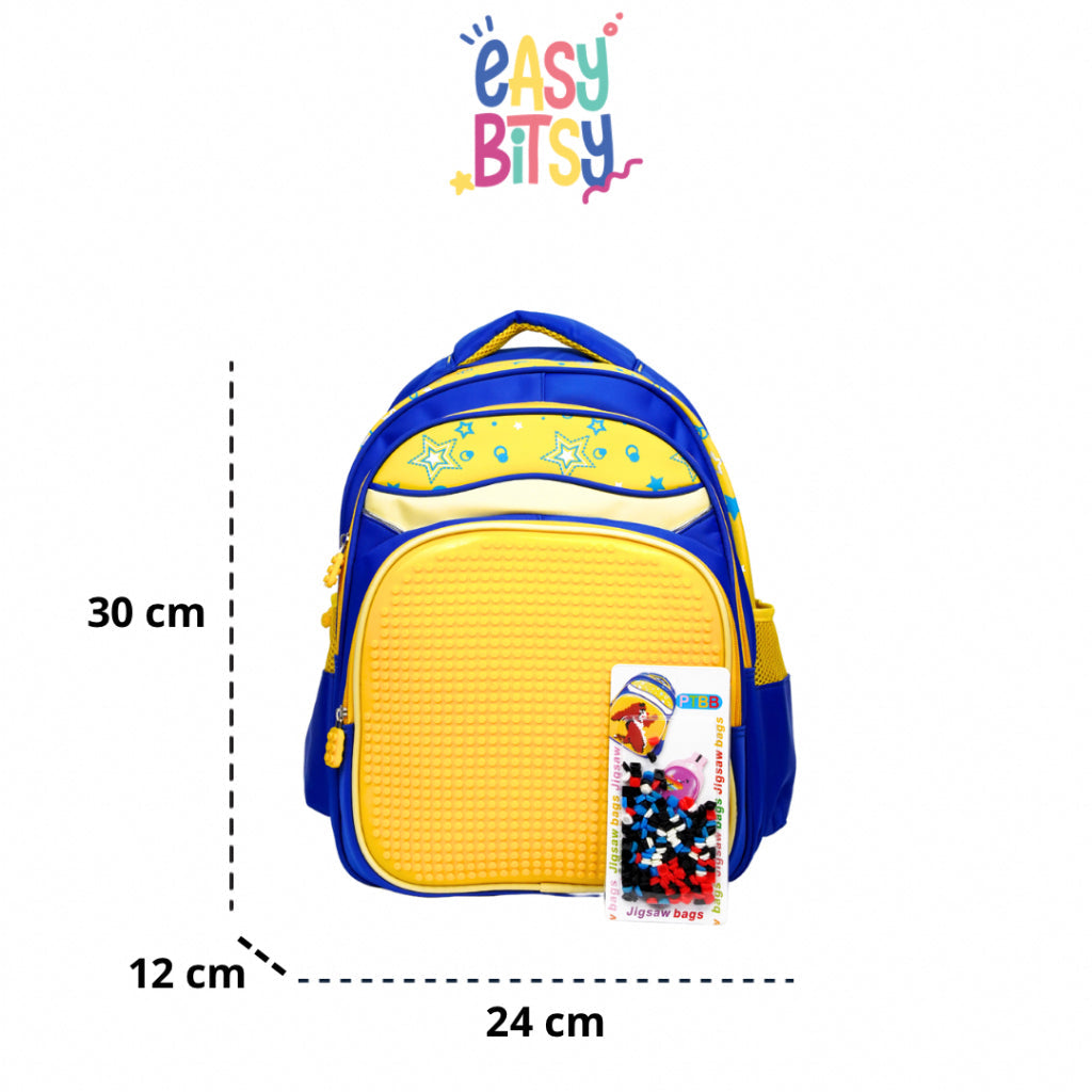 Easybitsy Tas Ransel Backpack Sekolah Anak Laki-Laki Perempuan SD Pixel Bits – Lego Tidak ada merek