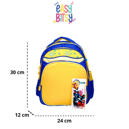 Easybitsy Tas Ransel Backpack Sekolah Anak Laki-Laki Perempuan SD Pixel Bits – Lego Tidak ada merek