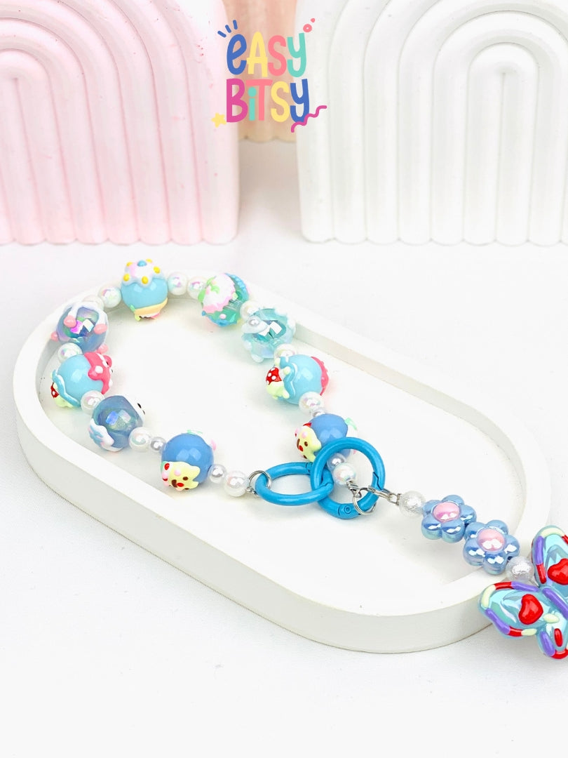 Easy Bitsy Keychain Gantungan Phone Strap Manik Manik Boneka Bulu Pitaa Tidak ada merek