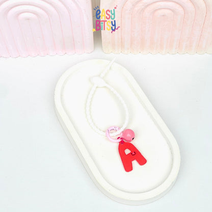 Easy Bitsy Keychain Gantungan Alphabet Akrilik Smile Polos Tidak ada merek