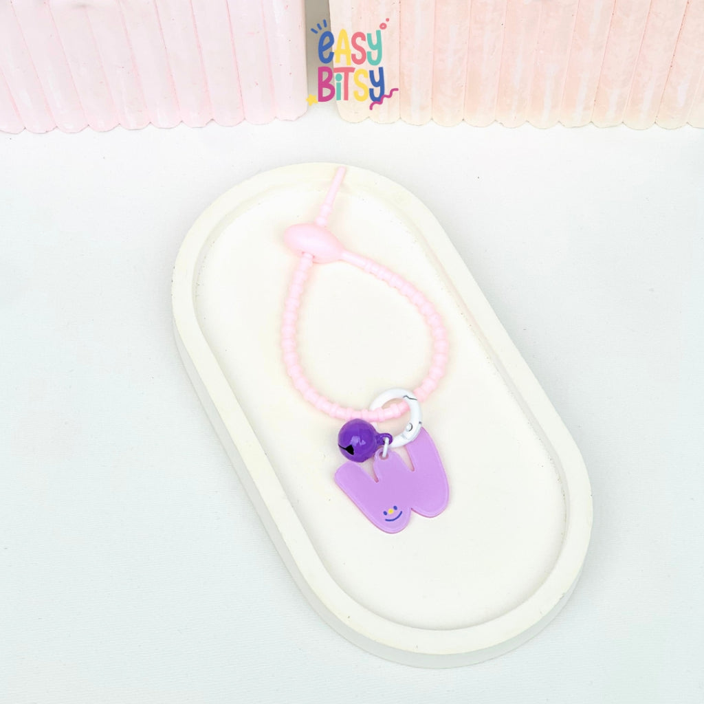 Easy Bitsy Keychain Gantungan Alphabet Akrilik Smile Polos Tidak ada merek