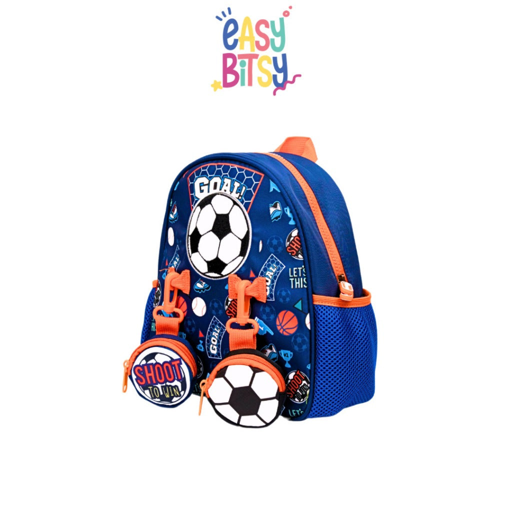 Easybitsy Tas Ransel Backpack Sekolah Anak Laki-Laki PAUD-TK Shark, Soccer, Dino - Ariel Tidak ada merek