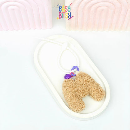 Easy Bitsy Keychain Gantungan Bulu Alphabet Buah dan Karakter Tidak ada merek