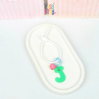 Easy Bitsy Keychain Gantungan Alphabet Akrilik Smile Polos Tidak ada merek