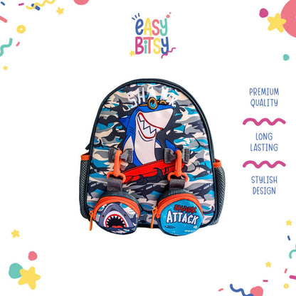 Easybitsy Tas Ransel Backpack Sekolah Anak Laki-Laki PAUD-TK Shark, Soccer, Dino - Ariel Tidak ada merek