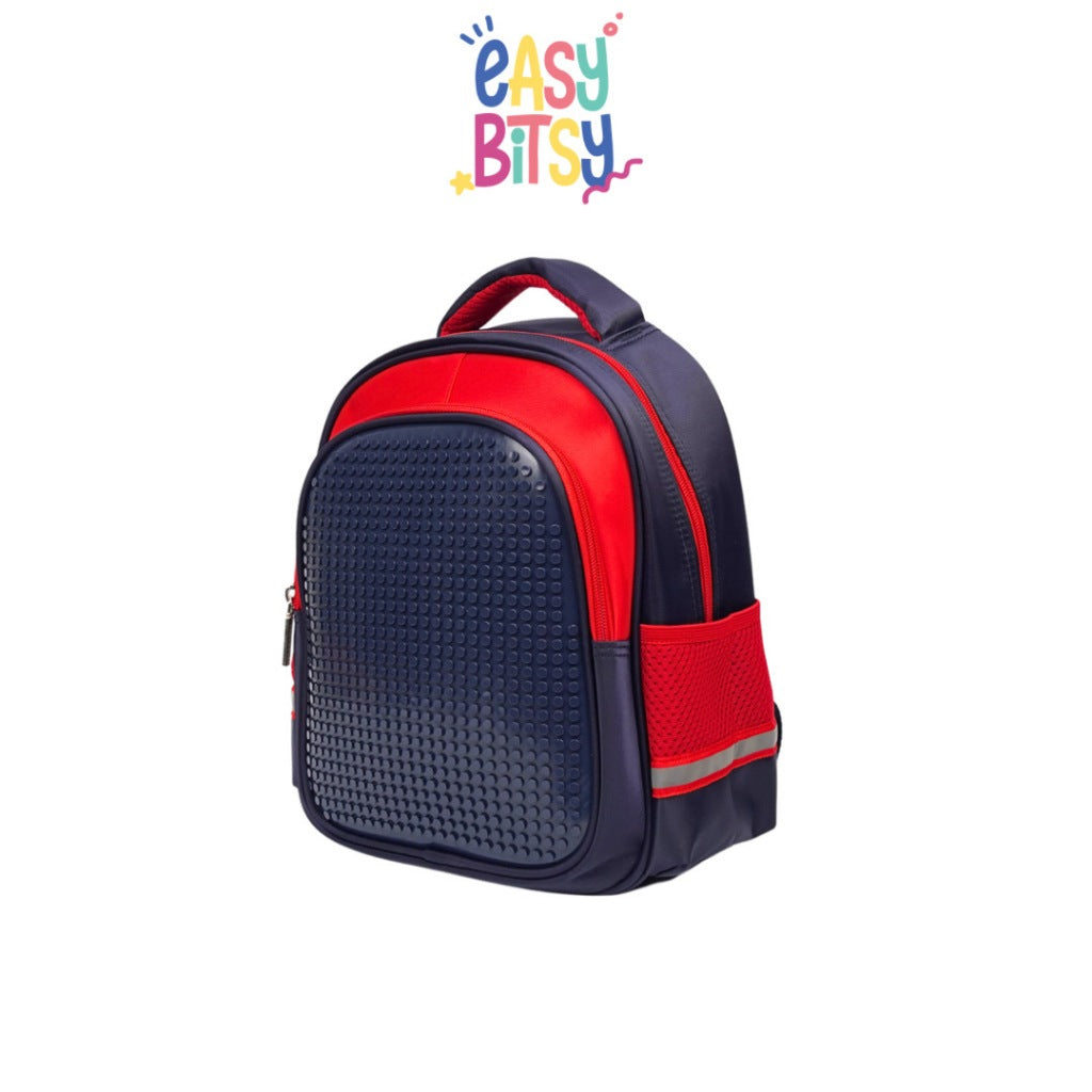 Easybitsy Tas Ransel Backpack Sekolah Anak Laki-Laki PAUD TK Pixel Bits - Lego Tidak ada merek