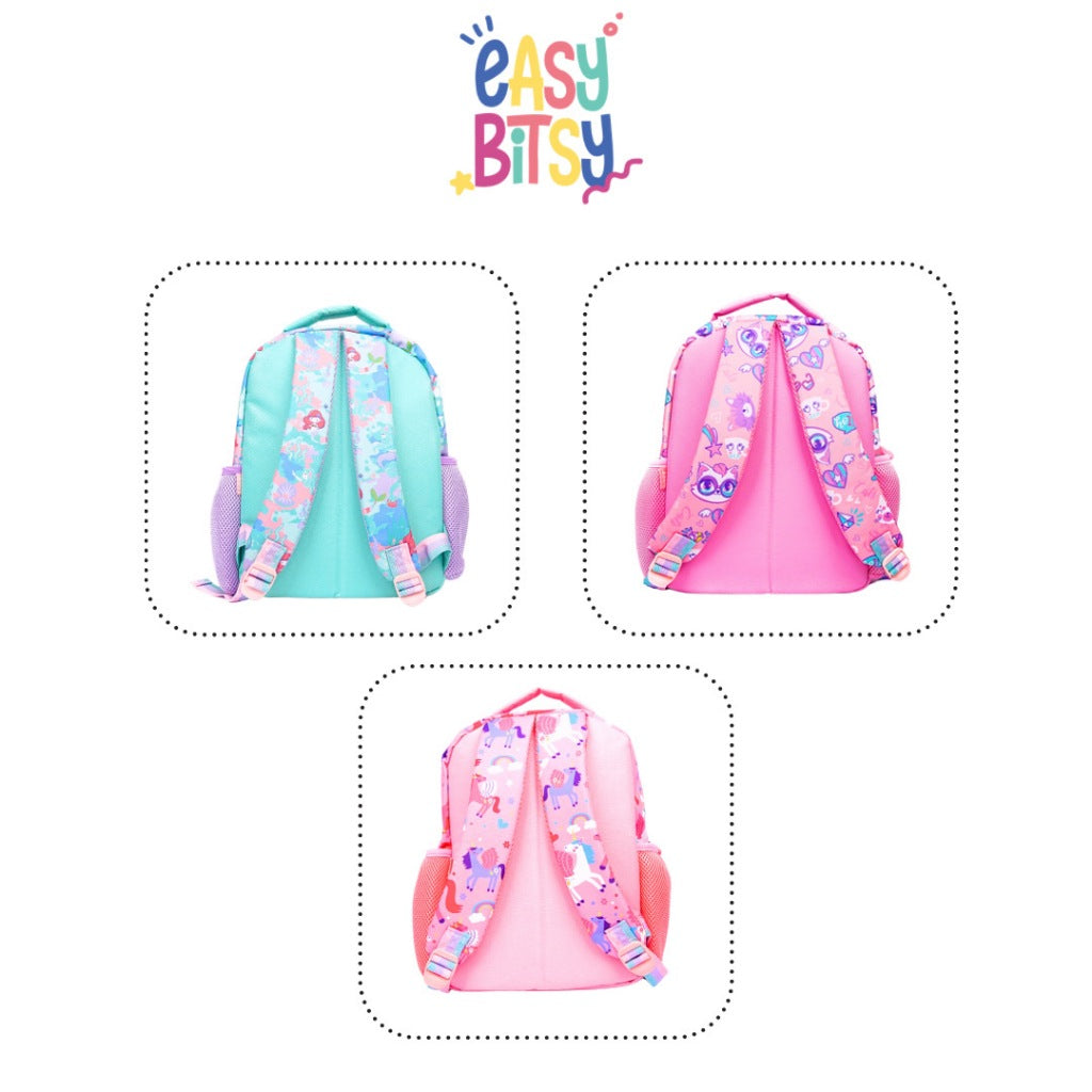 Easybitsy Tas Ransel Backpack Sekolah Anak Perempuan PAUD-TK Mermaid, Unicorn, Cat - Russel Tidak ada merek