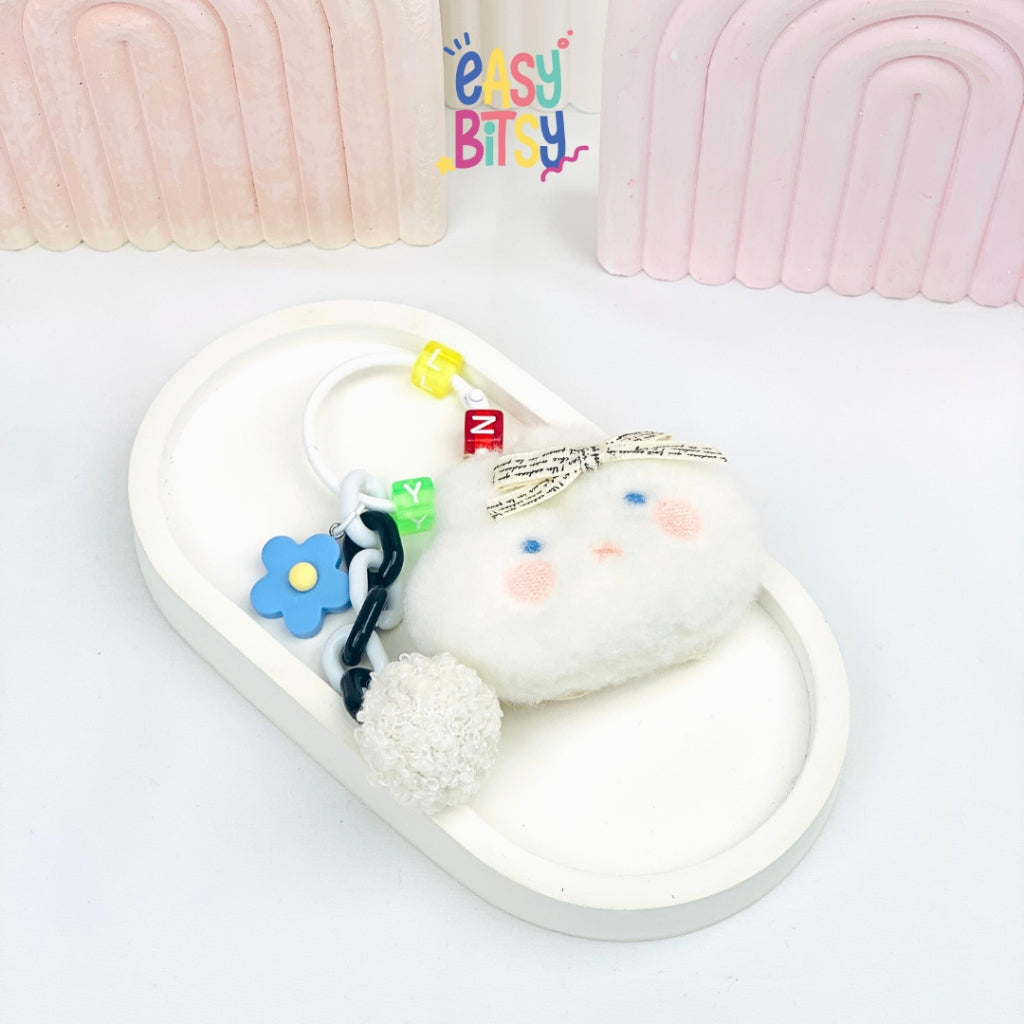 Easy Bitsy Keychain Gantungan Aksesoris Bunga Rajut, Rabbit, Dog - Mou Tidak ada merek