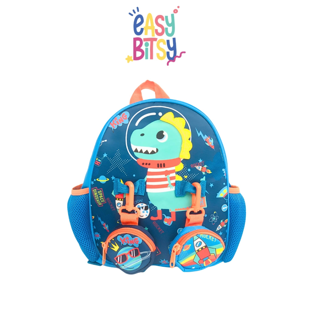 Easybitsy Tas Ransel Backpack Sekolah Anak Laki-Laki PAUD-TK Shark, Soccer, Dino - Ariel Tidak ada merek