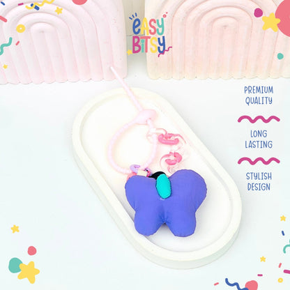 Easy Bitsy Keychain Gantungan Bulu Alphabet Buah dan Karakter Tidak ada merek