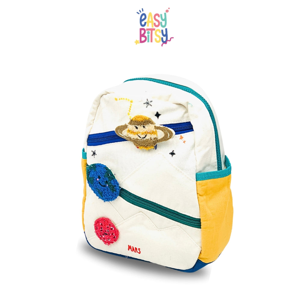 Easy Bitsy Tas Ransel Backpack Perempuan Laki-Laki PAUD-TK Premium Planet - ZR Tidak ada merek