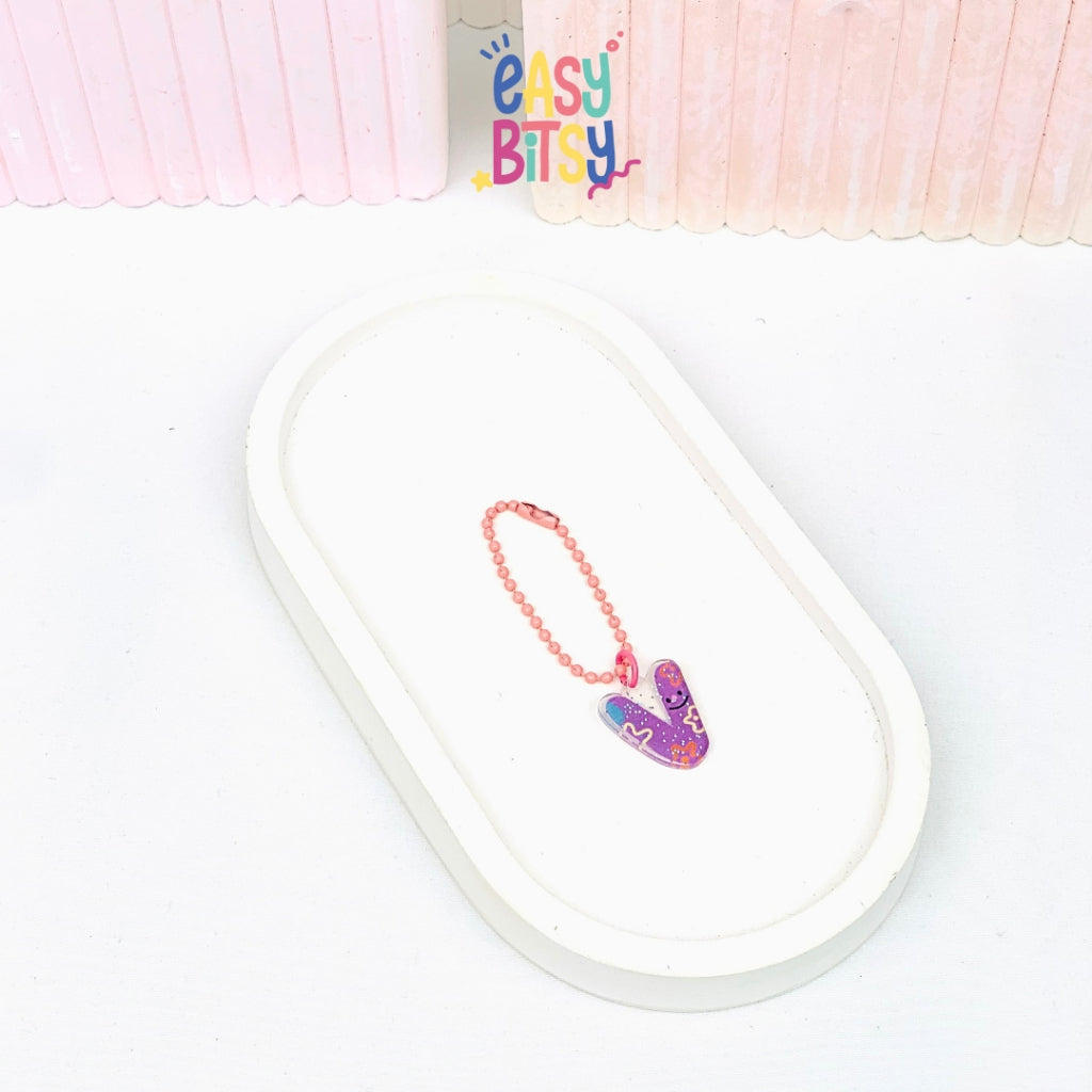 Easy Bitsy Keychain Gantungan Alphabet Mini - mrica Tidak ada merek