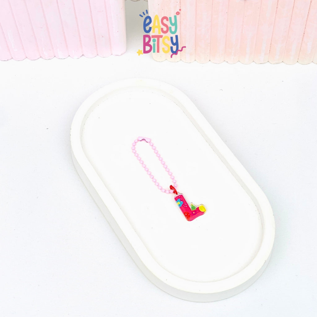 Easy Bitsy Keychain Gantungan Alphabet Mini - mrica Tidak ada merek