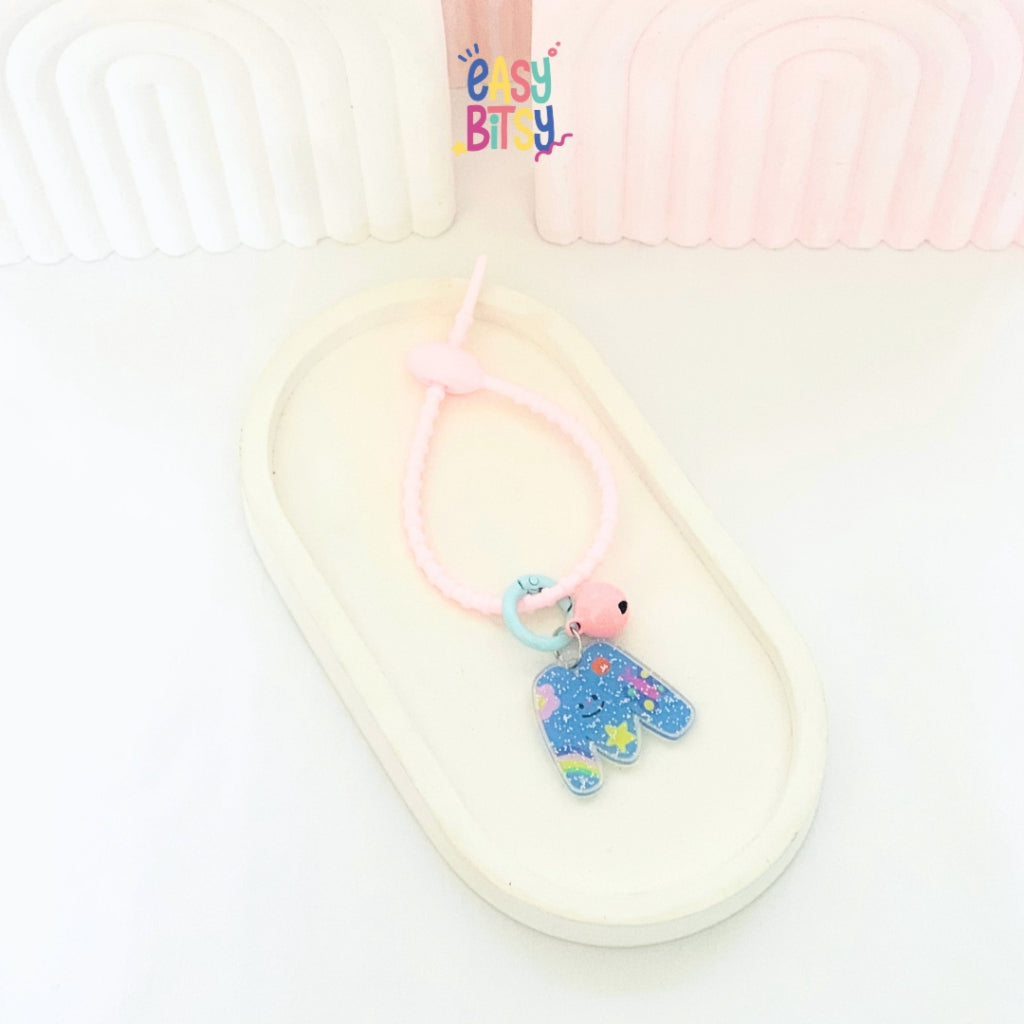 Easy Bitsy Keychain Gantungan Alphabet Akrilik Tidak ada merek