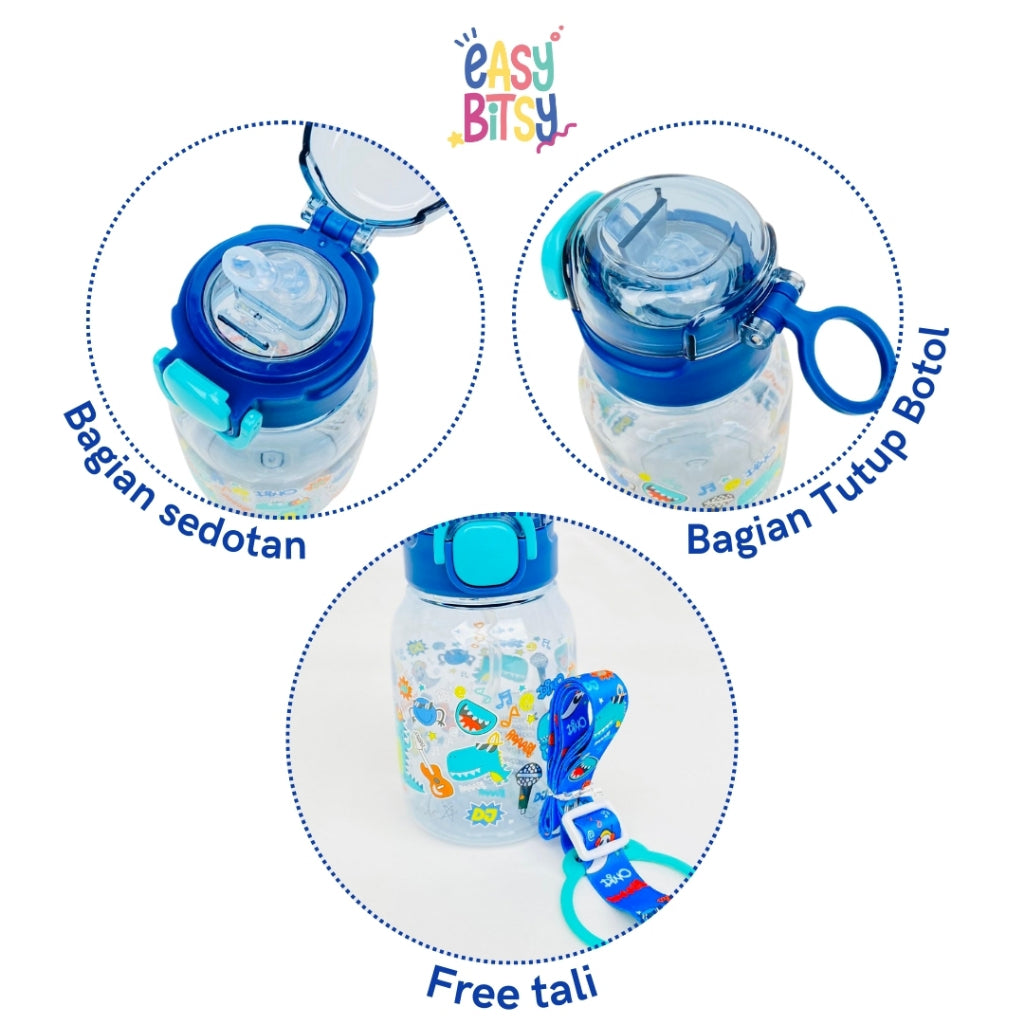 Easy Bitsy Botol Minum Anak Karakter 600 ml - Muge Tidak ada merek