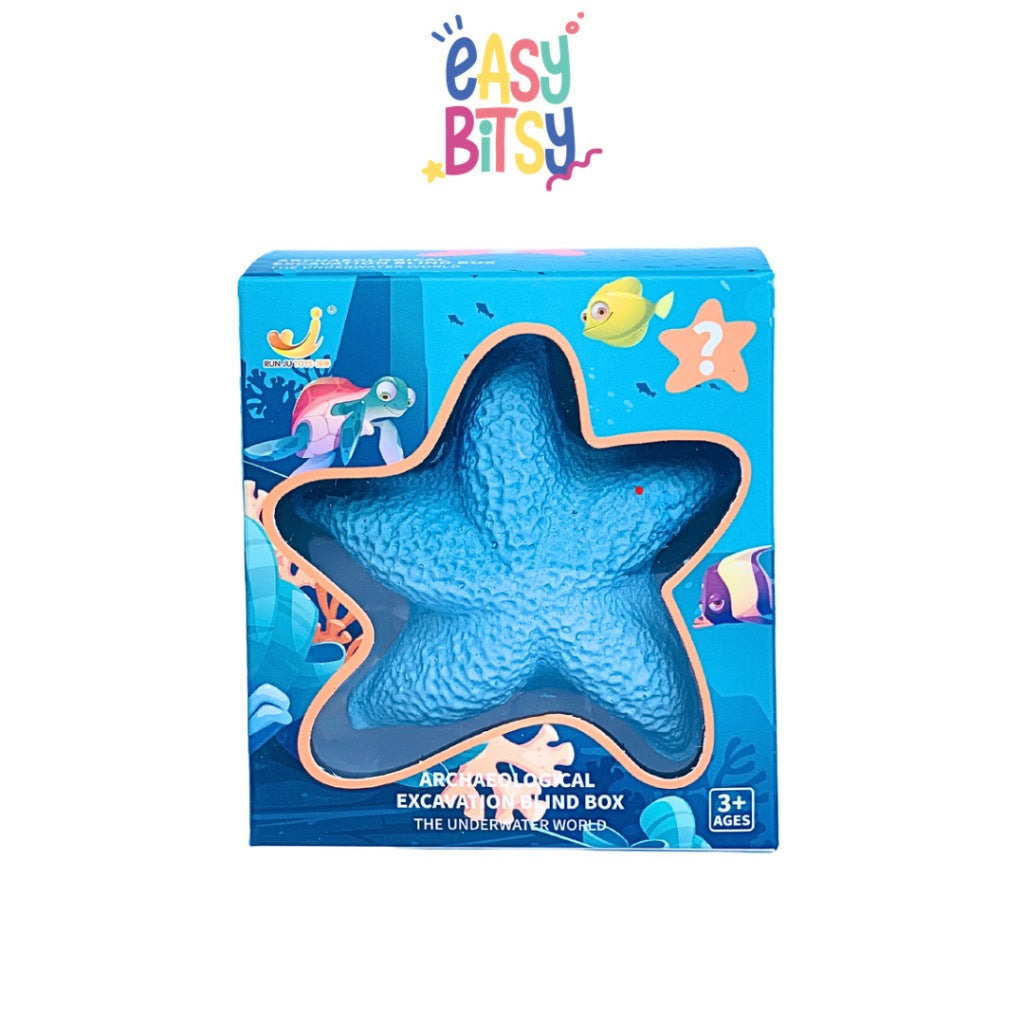 Easybitsy Mainan Toy Dig It Up Anak Perempuan Laki-Laki PAUD-TK Bintang Laut, Kerang, Love, Rocket