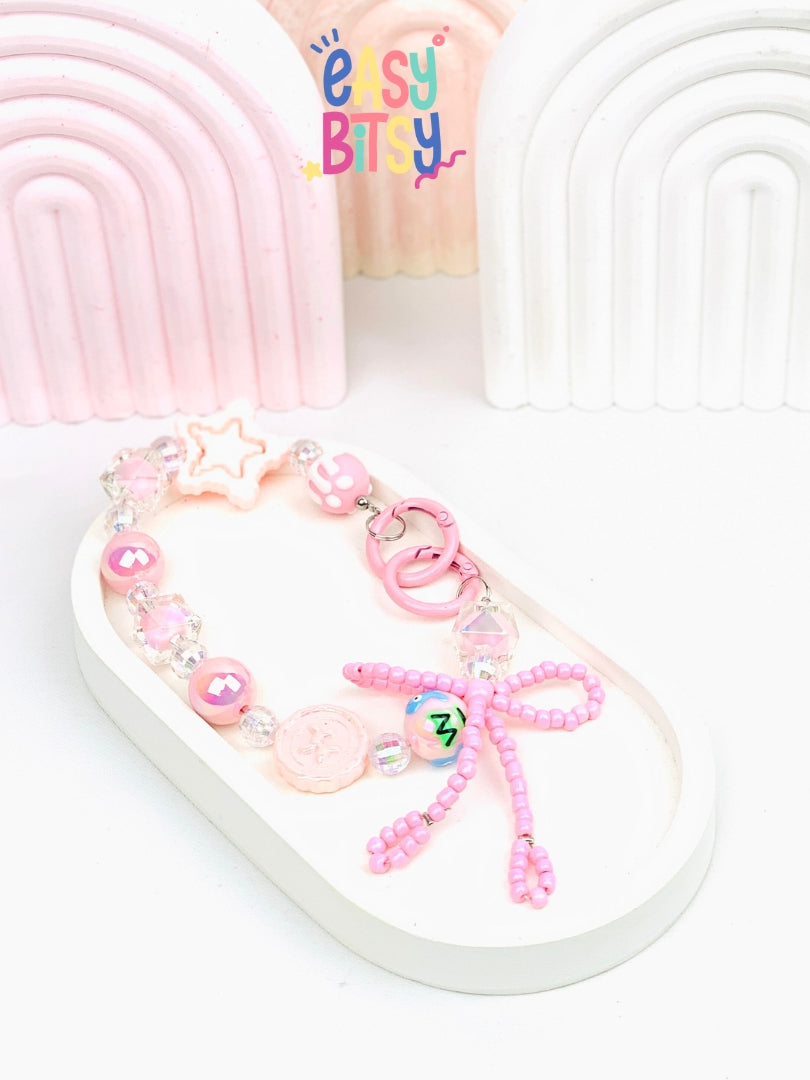 Easy Bitsy Keychain Gantungan Phone Strap Manik Manik Boneka Bulu Pitaa Tidak ada merek