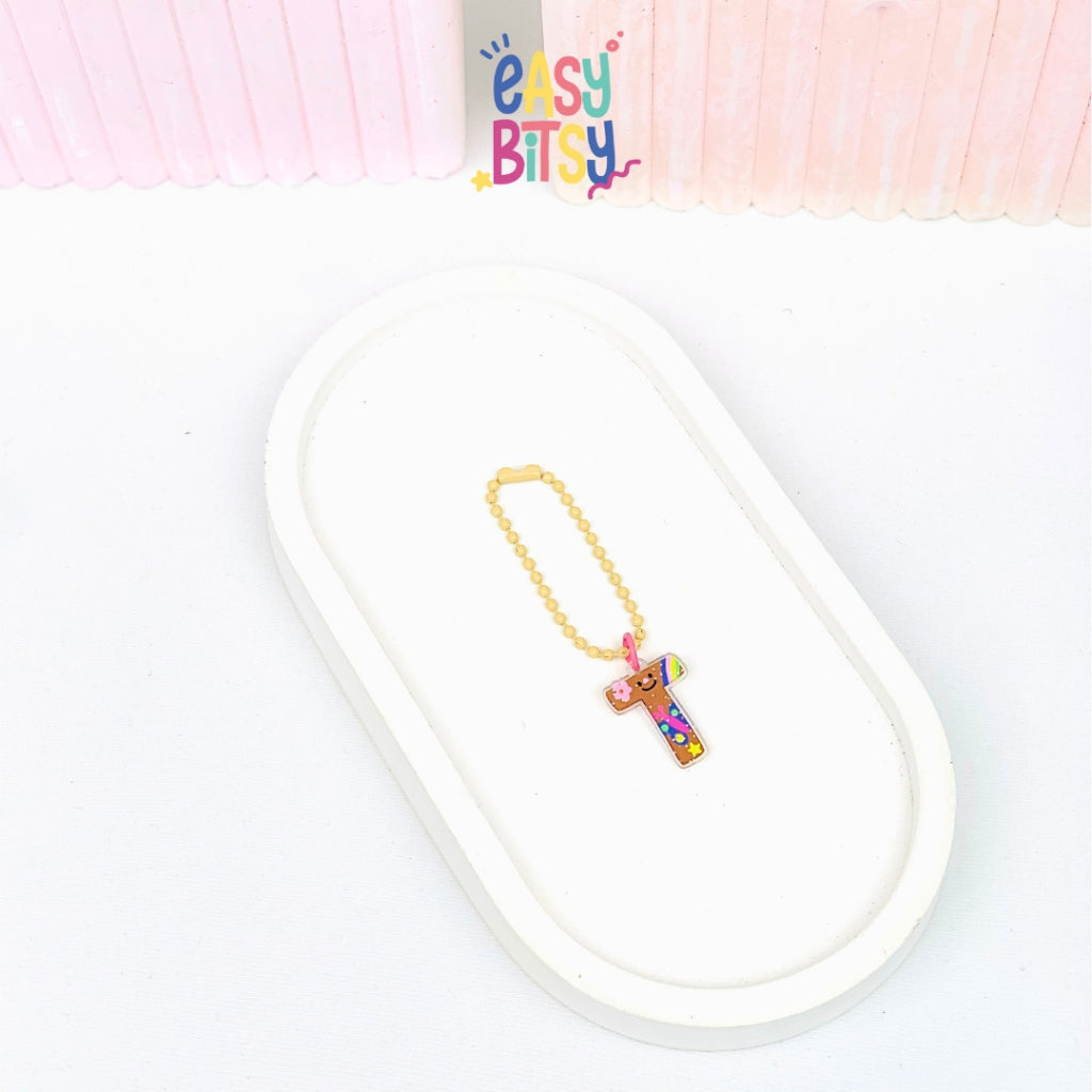 Easy Bitsy Keychain Gantungan Alphabet Mini - mrica Tidak ada merek