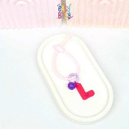 Easy Bitsy Keychain Gantungan Alphabet Akrilik Smile Polos Tidak ada merek