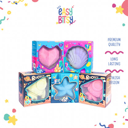 Easybitsy Mainan Toy Dig It Up Anak Perempuan Laki-Laki PAUD-TK Bintang Laut, Kerang, Love, Rocket