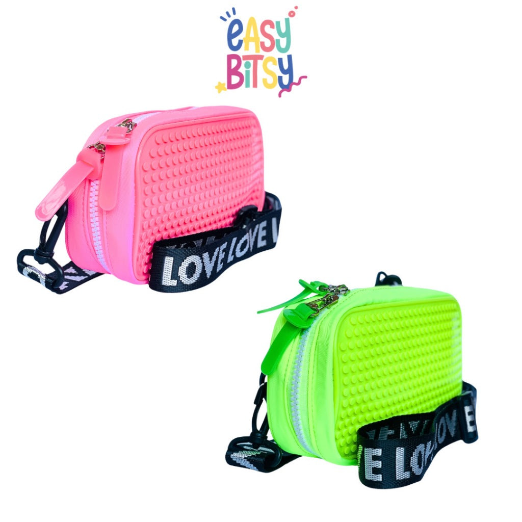Easybitsy Tas Selempang Sling Bag Anak Perempuan Laki-Laki TK-SMP Pixel Bits – Lego Tidak ada merek