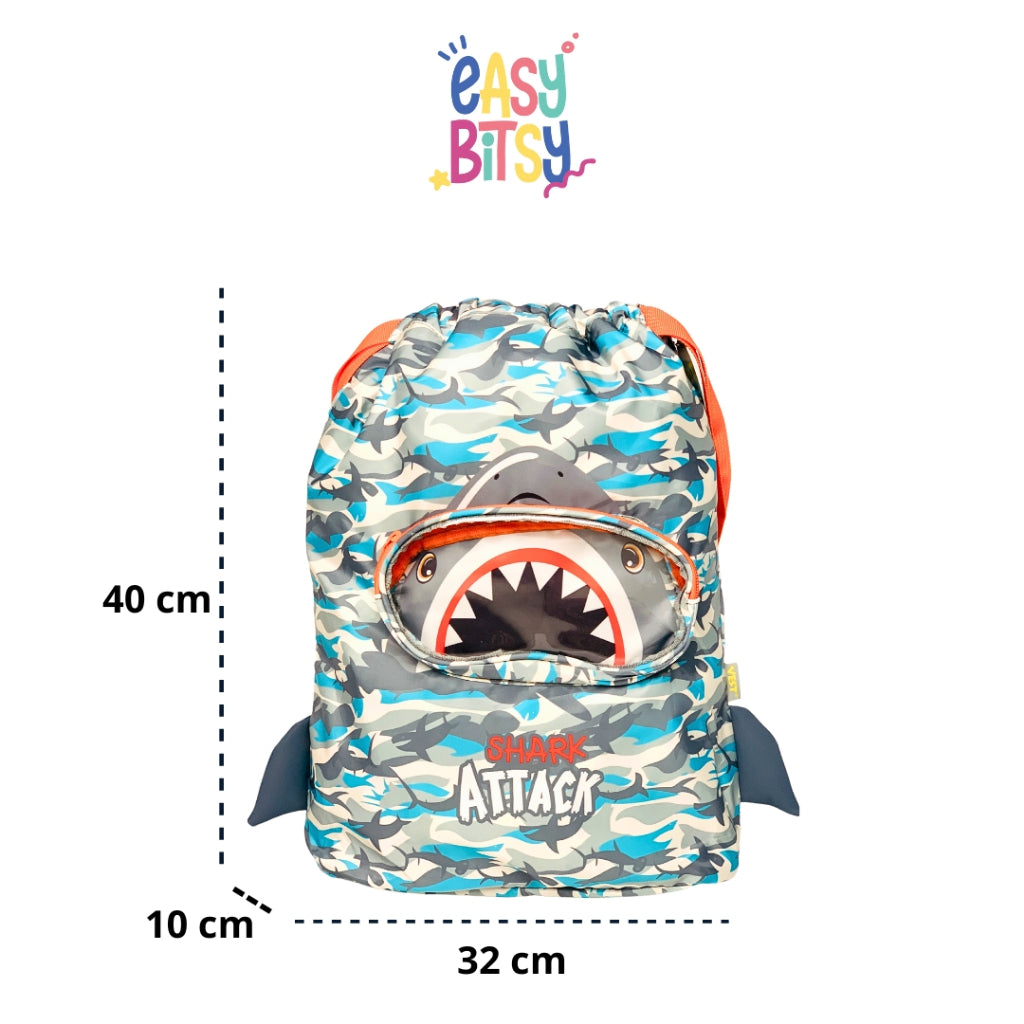 Easybitsy Tas Ransel Serut Renang TK-Remaja Anak Laki-Laki Perempuan Shark, Dino, Mermaid, Unicorn - Tilly Tidak ada merek