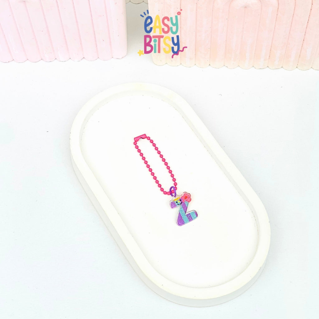 Easy Bitsy Keychain Gantungan Alphabet Mini - mrica Tidak ada merek