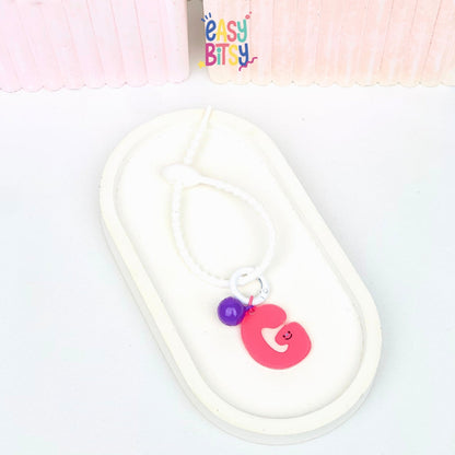 Easy Bitsy Keychain Gantungan Alphabet Akrilik Smile Polos Tidak ada merek