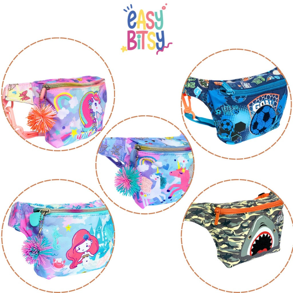 Easybitsy Tas Pinggang Waist Bag Anak Laki-Laki Perempuan TK-SD Soccer, Shark, Unicorn, Mermaid - Dusty Tidak ada merek