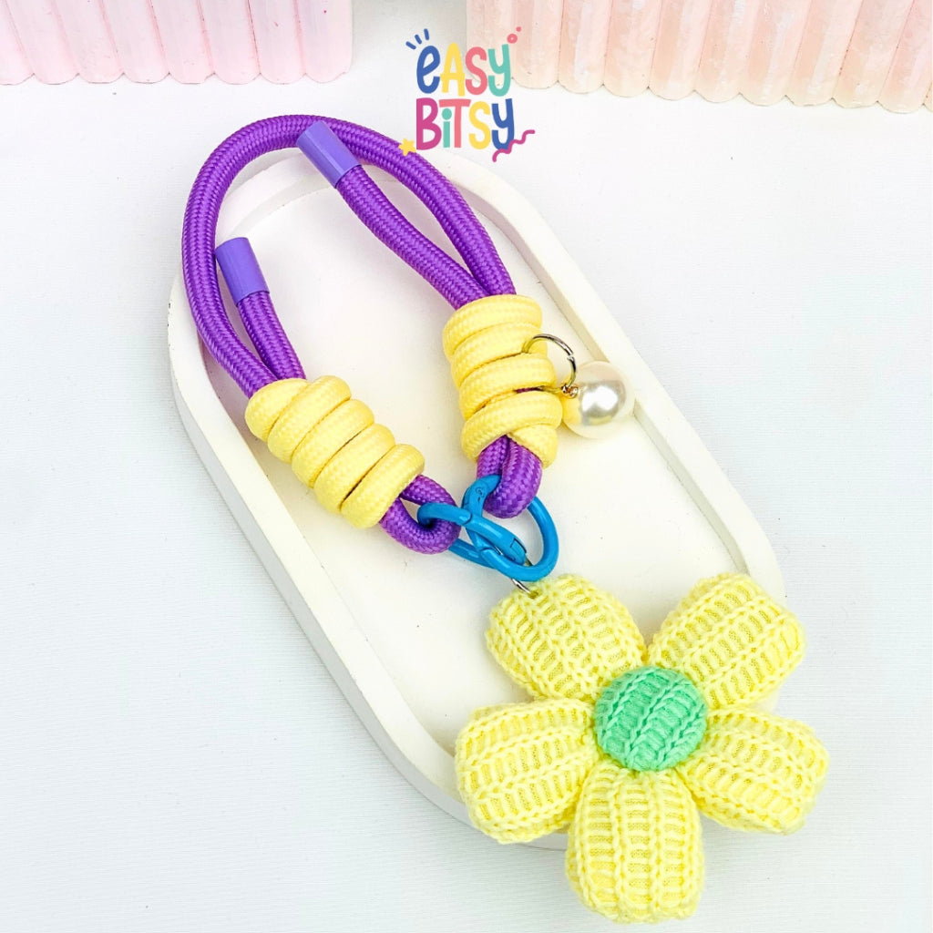 Easy Bitsy Keychain Gantungan Aksesoris Bunga Rajut, Rabbit, Dog - Mou Tidak ada merek