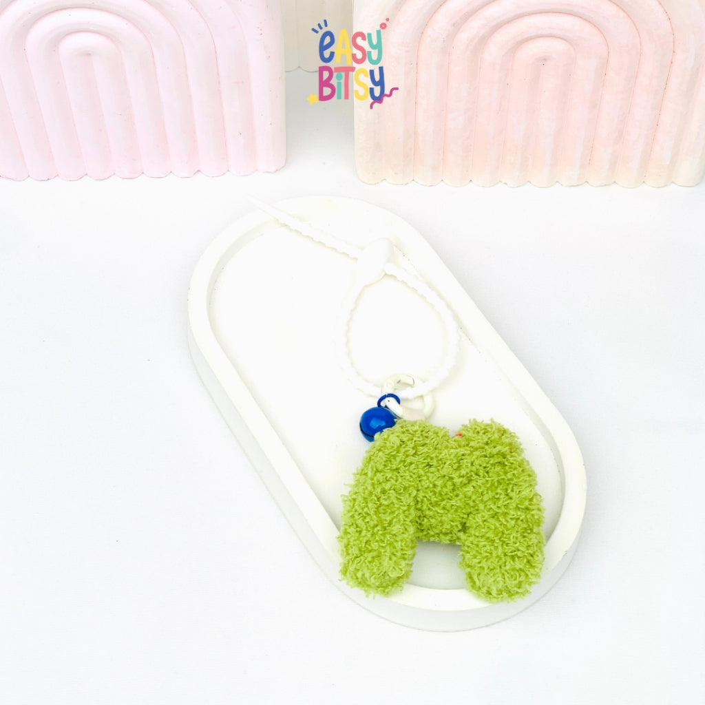Easy Bitsy Keychain Gantungan Bulu Alphabet Buah dan Karakter Tidak ada merek