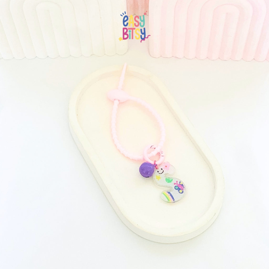 Easy Bitsy Keychain Gantungan Alphabet Akrilik Tidak ada merek