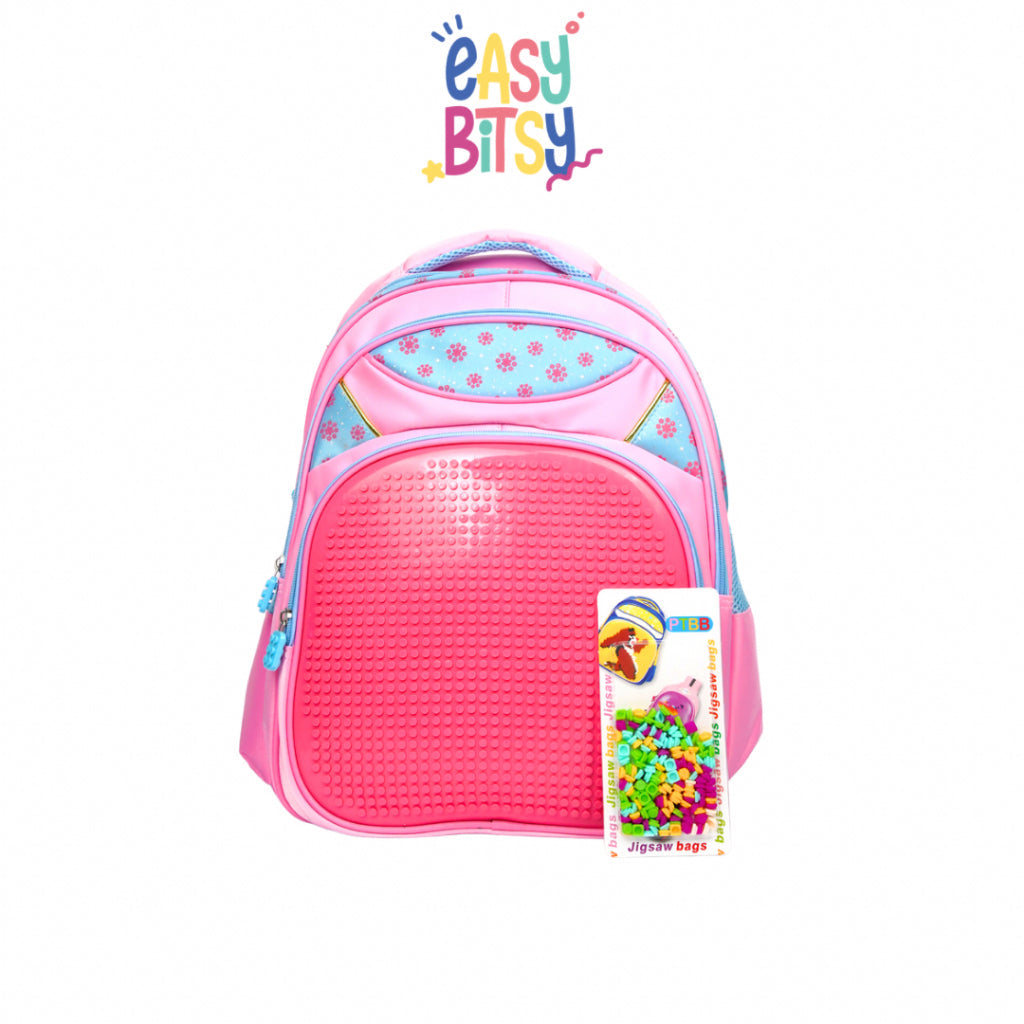 Easybitsy Tas Ransel Backpack Sekolah Anak Laki-Laki Perempuan SD Pixel Bits – Lego Tidak ada merek