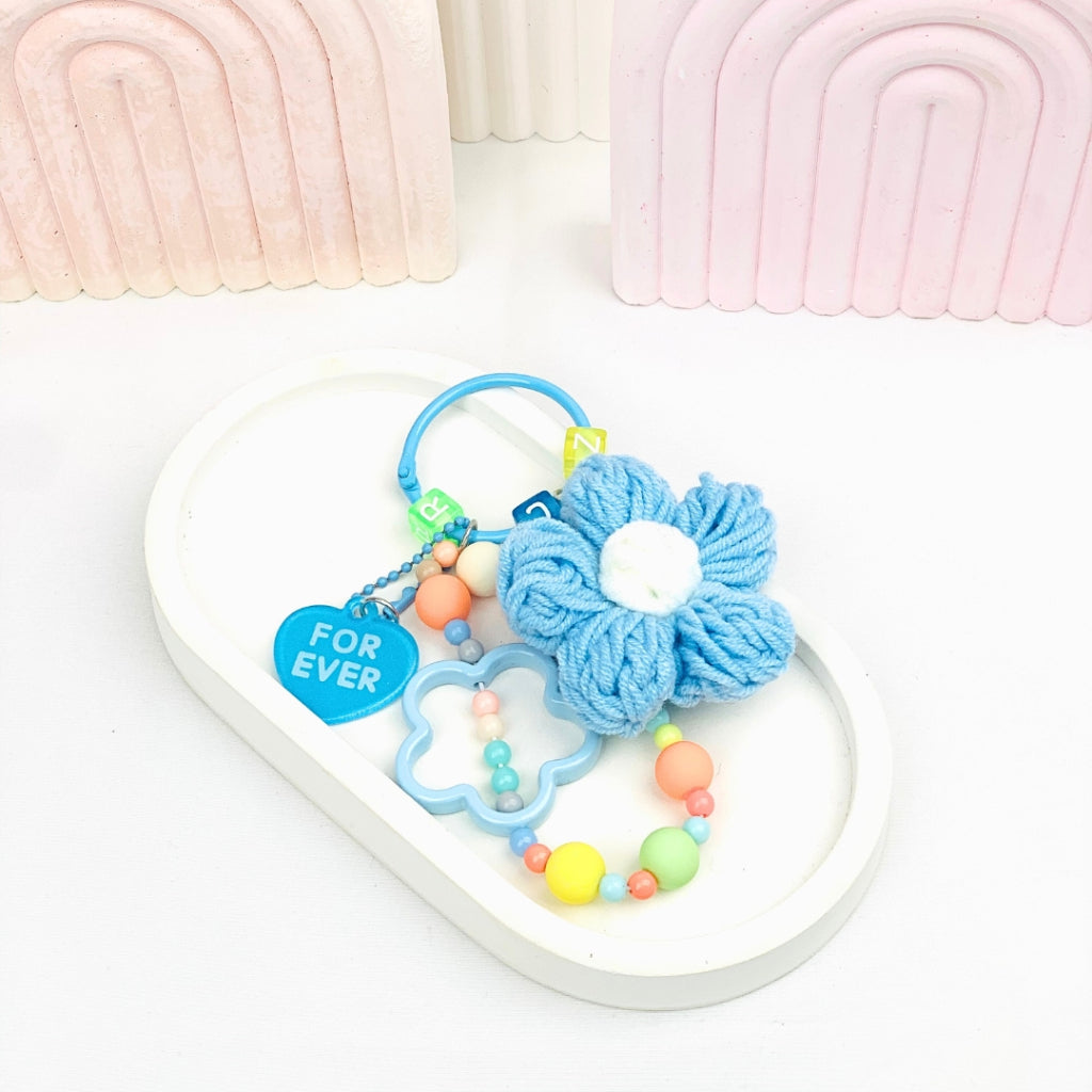 Easy Bitsy Keychain Gantungan Aksesoris Bunga Rajut, Rabbit, Dog - Mou Tidak ada merek
