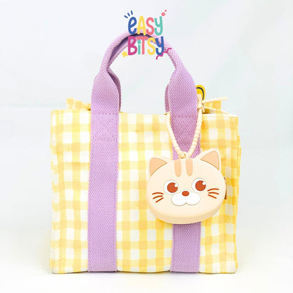 Easy Bitsy Keychain Gantungan Dan Tas Dompet Silikon - Cat & Vegetables Series Tidak ada merek