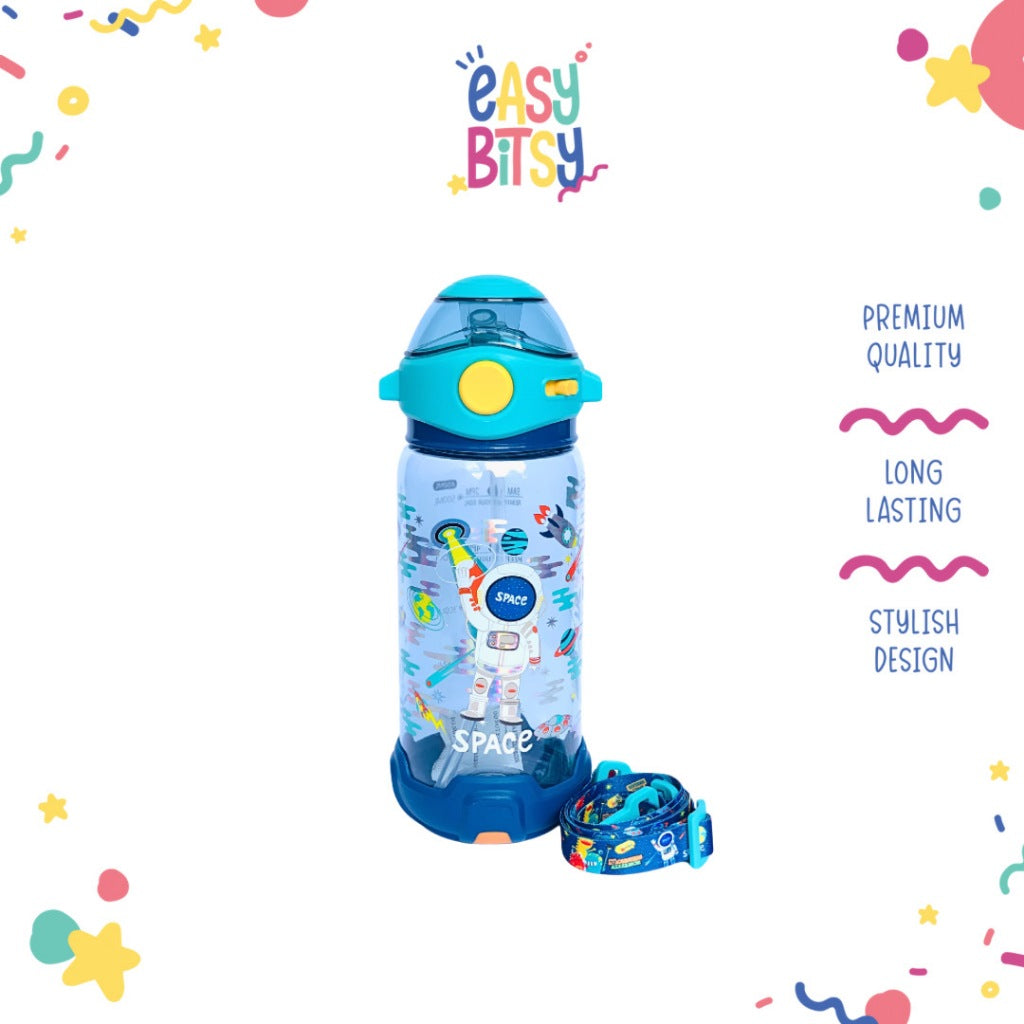 Easybitsy Botol Minum Water Bottle 650ML Anak Laki-Laki PAUD-SD Astronot, Dino, Monster, Shark, Soccer - Bunny